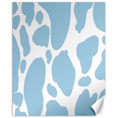 Cow Print, Aesthetic, Y, Blue, Baby Blue, Pattern, Simple Canvas 16  X 20  by nateshop