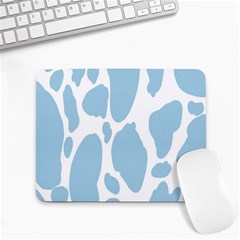 Cow Print, Aesthetic, Y, Blue, Baby Blue, Pattern, Simple Small Mousepad by nateshop