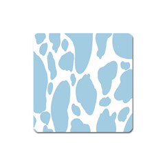 Cow Print, Aesthetic, Y, Blue, Baby Blue, Pattern, Simple Square Magnet by nateshop