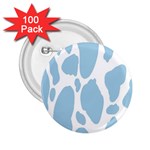 Cow Print, Aesthetic, Y, Blue, Baby Blue, Pattern, Simple 2.25  Buttons (100 pack)  Front