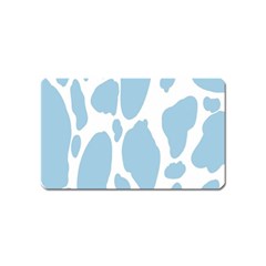 Cow Print, Aesthetic, Y, Blue, Baby Blue, Pattern, Simple Magnet (name Card) by nateshop