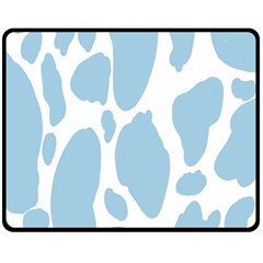 Cow Print, Aesthetic, Y, Blue, Baby Blue, Pattern, Simple Fleece Blanket (medium) by nateshop