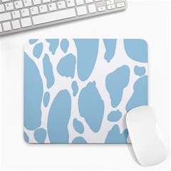 Cow Print, Aesthetic, Y, Blue, Baby Blue, Pattern, Simple Large Mousepad by nateshop