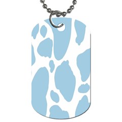 Cow Print, Aesthetic, Y, Blue, Baby Blue, Pattern, Simple Dog Tag (two Sides) by nateshop