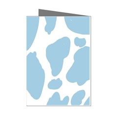 Cow Print, Aesthetic, Y, Blue, Baby Blue, Pattern, Simple Mini Greeting Cards (pkg Of 8) by nateshop