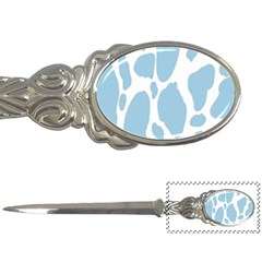 Cow Print, Aesthetic, Y, Blue, Baby Blue, Pattern, Simple Letter Opener by nateshop