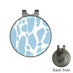 Cow Print, Aesthetic, Y, Blue, Baby Blue, Pattern, Simple Hat Clips With Golf Markers by nateshop