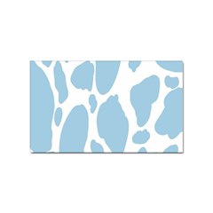 Cow Print, Aesthetic, Y, Blue, Baby Blue, Pattern, Simple Sticker (rectangular) by nateshop