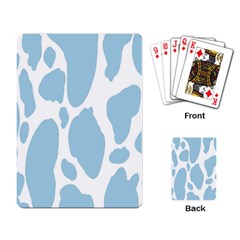 Cow Print, Aesthetic, Y, Blue, Baby Blue, Pattern, Simple Playing Cards Single Design (rectangle)