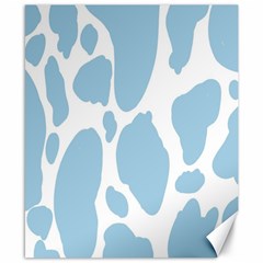 Cow Print, Aesthetic, Y, Blue, Baby Blue, Pattern, Simple Canvas 8  X 10  by nateshop