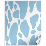 Cow Print, Aesthetic, Y, Blue, Baby Blue, Pattern, Simple Canvas 11  x 14  10.95 x13.48  Canvas - 1