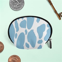 Cow Print, Aesthetic, Y, Blue, Baby Blue, Pattern, Simple Accessory Pouch (small) by nateshop