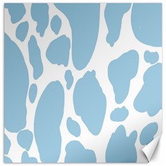 Cow Print, Aesthetic, Y, Blue, Baby Blue, Pattern, Simple Canvas 16  X 16  by nateshop