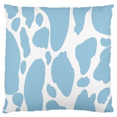 Cow Print, Aesthetic, Y, Blue, Baby Blue, Pattern, Simple Standard Premium Plush Fleece Cushion Case (two Sides) by nateshop