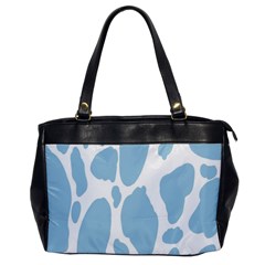 Cow Print, Aesthetic, Y, Blue, Baby Blue, Pattern, Simple Oversize Office Handbag by nateshop