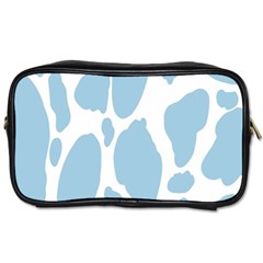 Cow Print, Aesthetic, Y, Blue, Baby Blue, Pattern, Simple Toiletries Bag (two Sides) by nateshop