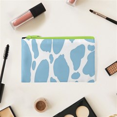 Cow Print, Aesthetic, Y, Blue, Baby Blue, Pattern, Simple Cosmetic Bag (xs) by nateshop