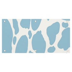 Cow Print, Aesthetic, Y, Blue, Baby Blue, Pattern, Simple Banner And Sign 6  X 3  by nateshop