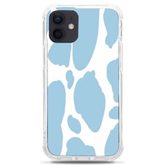 Cow Print, Aesthetic, Y, Blue, Baby Blue, Pattern, Simple Iphone 12 Mini Tpu Uv Print Case	 by nateshop