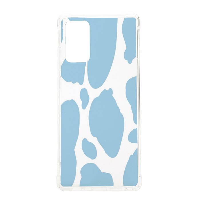 Cow Print, Aesthetic, Y, Blue, Baby Blue, Pattern, Simple Samsung Galaxy Note 20 TPU UV Case