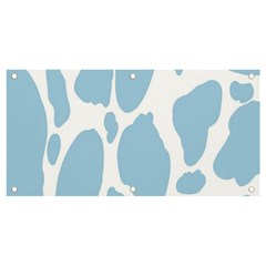 Cow Print, Aesthetic, Y, Blue, Baby Blue, Pattern, Simple Banner And Sign 4  X 2  by nateshop