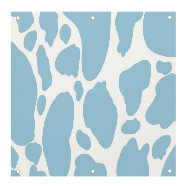 Cow Print, Aesthetic, Y, Blue, Baby Blue, Pattern, Simple Banner and Sign 4  x 4 