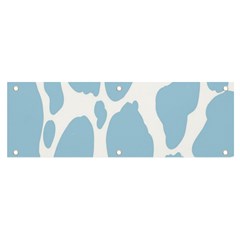 Cow Print, Aesthetic, Y, Blue, Baby Blue, Pattern, Simple Banner And Sign 6  X 2  by nateshop