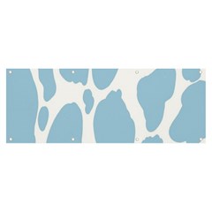 Cow Print, Aesthetic, Y, Blue, Baby Blue, Pattern, Simple Banner And Sign 8  X 3  by nateshop