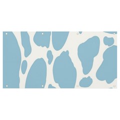 Cow Print, Aesthetic, Y, Blue, Baby Blue, Pattern, Simple Banner And Sign 8  X 4  by nateshop