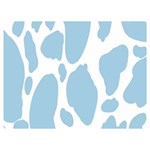 Cow Print, Aesthetic, Y, Blue, Baby Blue, Pattern, Simple Premium Plush Fleece Blanket (Extra Small) 40 x30  Blanket Front