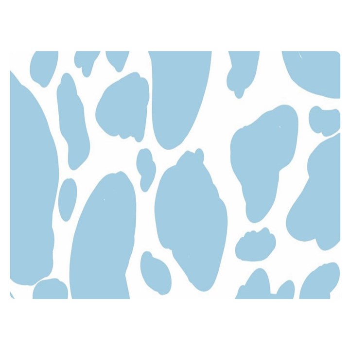 Cow Print, Aesthetic, Y, Blue, Baby Blue, Pattern, Simple Premium Plush Fleece Blanket (Extra Small)