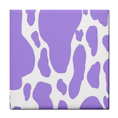 Cow Print, Aesthetic,violelilac, Animal, Purple, Simple Tile Coaster by nateshop