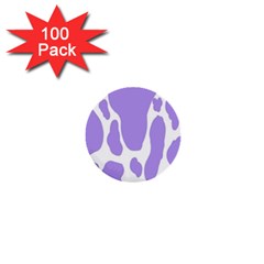 Cow Print, Aesthetic,violelilac, Animal, Purple, Simple 1  Mini Buttons (100 Pack)  by nateshop