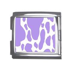 Cow Print, Aesthetic,violelilac, Animal, Purple, Simple Mega Link Italian Charm (18mm) by nateshop