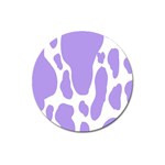 Cow Print, Aesthetic,Violelilac, Animal, Purple, Simple Magnet 3  (Round) Front