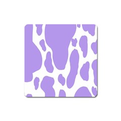 Cow Print, Aesthetic,violelilac, Animal, Purple, Simple Square Magnet by nateshop