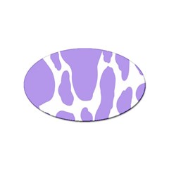 Cow Print, Aesthetic,violelilac, Animal, Purple, Simple Sticker Oval (100 Pack)