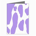 Cow Print, Aesthetic,Violelilac, Animal, Purple, Simple Greeting Cards (Pkg of 8) Left