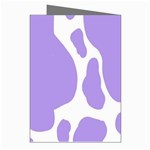 Cow Print, Aesthetic,Violelilac, Animal, Purple, Simple Greeting Cards (Pkg of 8) Right