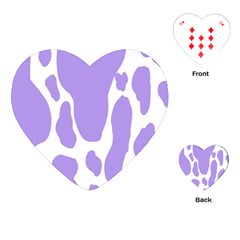 Cow Print, Aesthetic,violelilac, Animal, Purple, Simple Playing Cards Single Design (heart) by nateshop