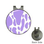 Cow Print, Aesthetic,Violelilac, Animal, Purple, Simple Hat Clips with Golf Markers Front