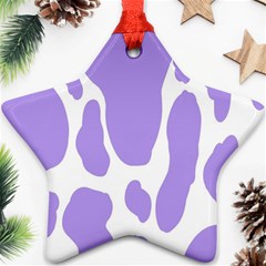 Cow Print, Aesthetic,violelilac, Animal, Purple, Simple Star Ornament (two Sides) by nateshop