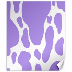 Cow Print, Aesthetic,violelilac, Animal, Purple, Simple Canvas 8  X 10  by nateshop