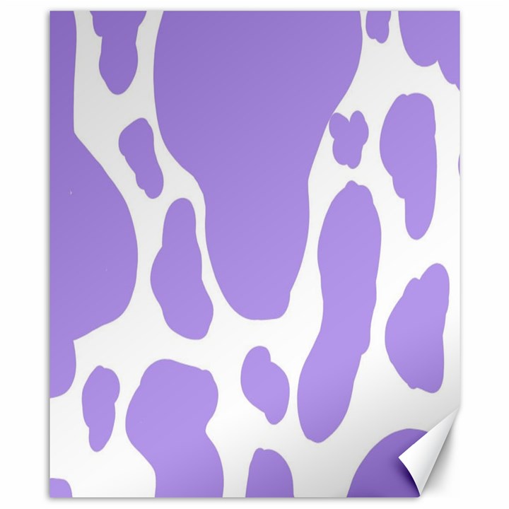 Cow Print, Aesthetic,Violelilac, Animal, Purple, Simple Canvas 8  x 10 