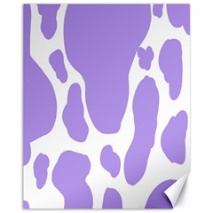 Cow Print, Aesthetic,violelilac, Animal, Purple, Simple Canvas 11  X 14  by nateshop