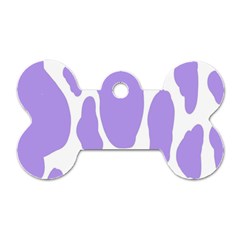 Cow Print, Aesthetic,violelilac, Animal, Purple, Simple Dog Tag Bone (two Sides) by nateshop