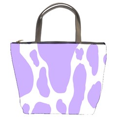 Cow Print, Aesthetic,violelilac, Animal, Purple, Simple Bucket Bag by nateshop