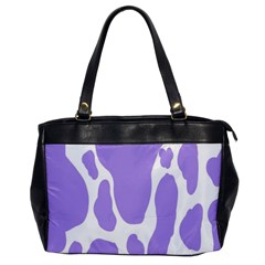 Cow Print, Aesthetic,violelilac, Animal, Purple, Simple Oversize Office Handbag by nateshop