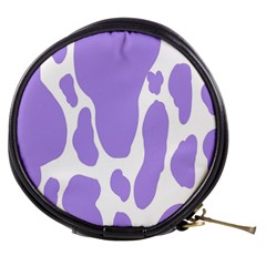 Cow Print, Aesthetic,violelilac, Animal, Purple, Simple Mini Makeup Bag