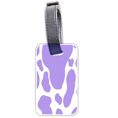 Cow Print, Aesthetic,violelilac, Animal, Purple, Simple Luggage Tag (two Sides) by nateshop